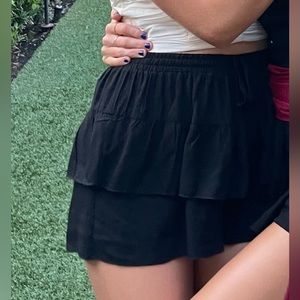 JACK by BB Dakota Black Ruffle Skort